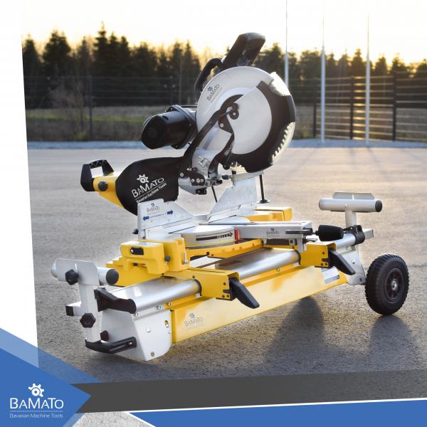 BAMATO Kappsäge KP-305 und Maschinenständer KST-2760 mit Absauganlage AB-550